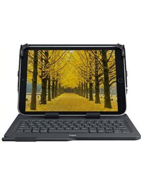 Logitech 10"  Universal Tablet Keyboard Black Folio Case - English